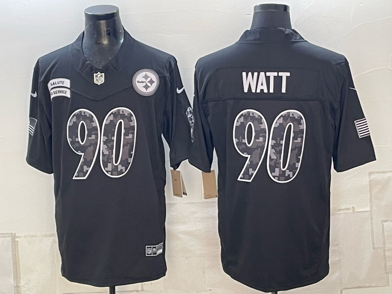 2026 Men Pittsburgh Steelers #90 Watt black Limited Nike NFL Jersey 101601